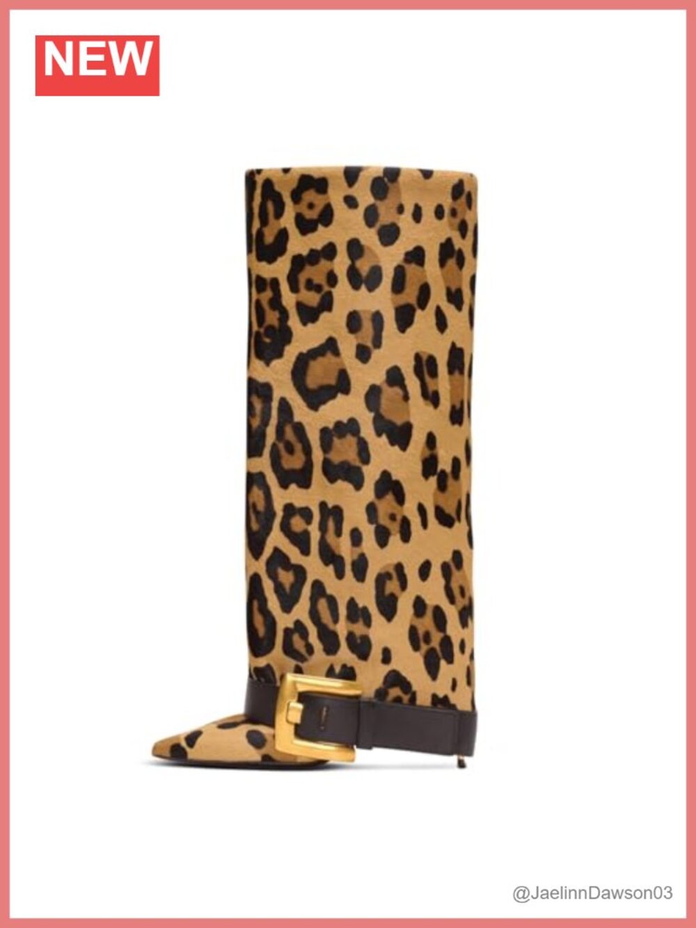 Knee High Fold Over Boots Women Stiletto Heels Wide Calf Leather